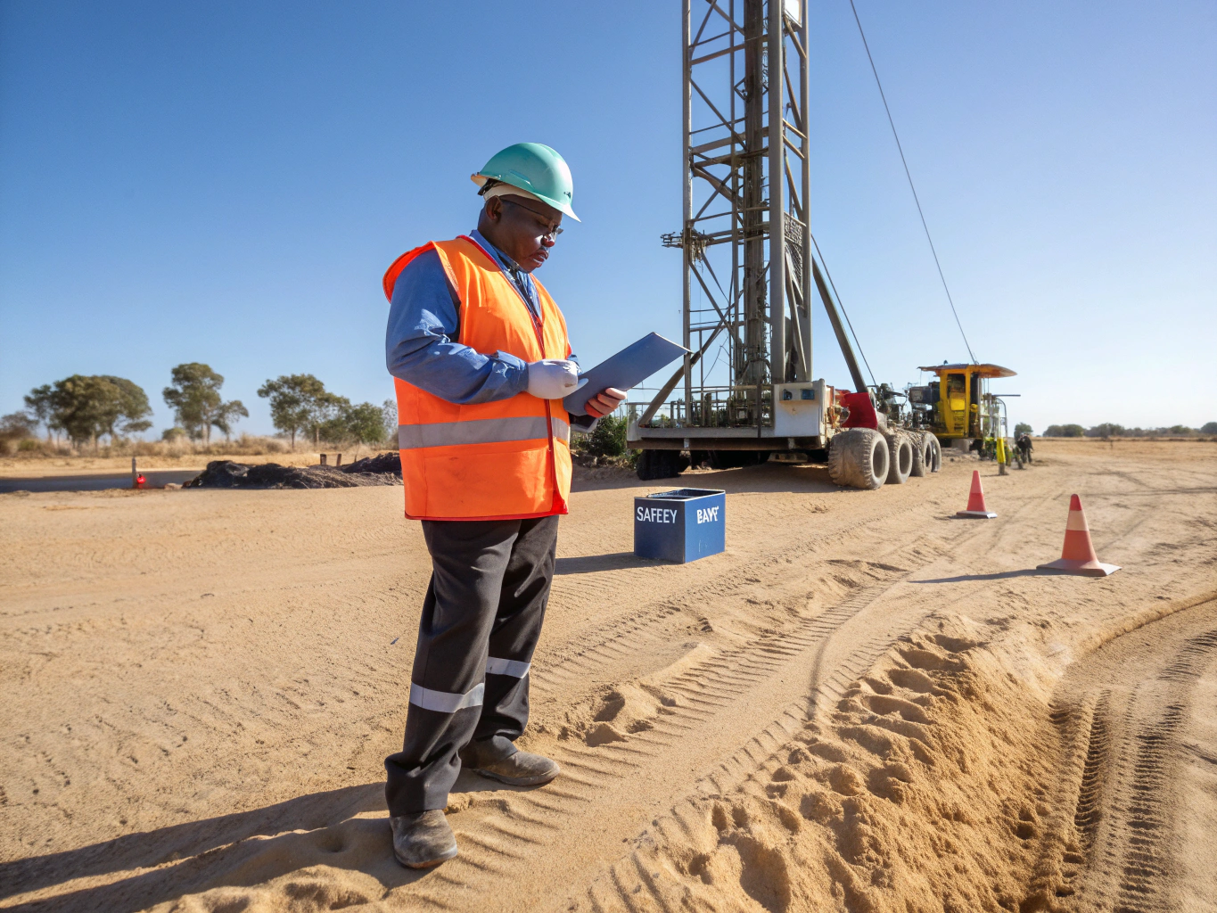 African Civil Engineer Planning Infrastructure Project